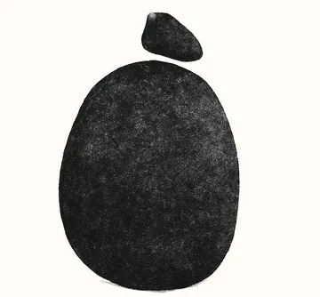 Piedras apiladas en composicion editorial